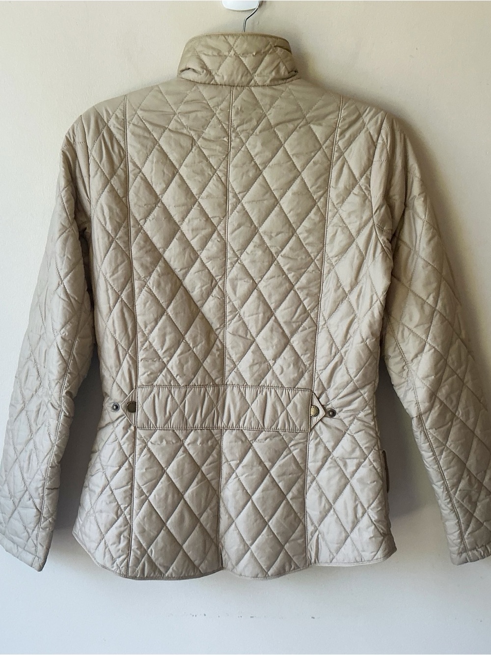 Barbour Flyweight Quilted Cavalry Jacket in Dark Stone Size 4 - Picture 5 of 11